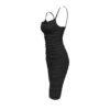 European  Ruched Backless Maxi Dress